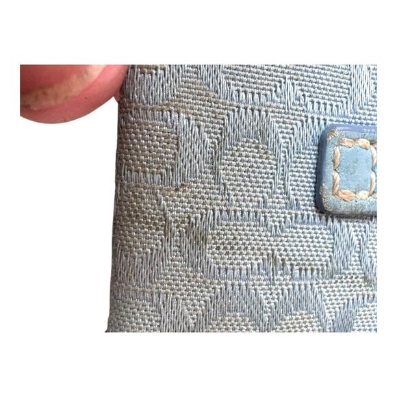 Vintage Coach Y2k Mini Picture Frame Bag Charm Key Chain Blue On Blue Rare READ - Picture 4 of 7